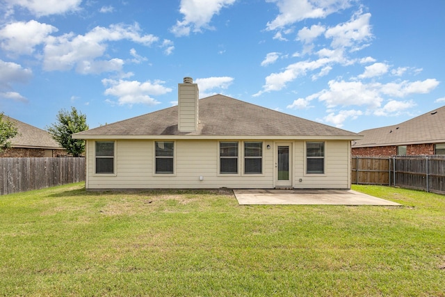 213 Longhorn Dr, Waxahachie, TX 75165 - back of property with a patio area and a chimney