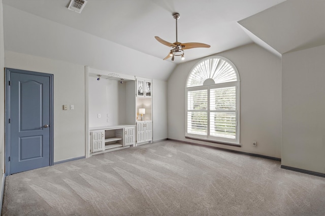 755 Richmond Ln, Keller, TX 76248 - unfurnished bedroom featuring lofted ceiling, carpet, baseboards, and ceiling fan