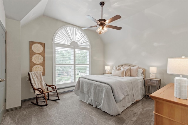 755 Richmond Ln, Keller, TX 76248 - carpeted bedroom featuring vaulted ceiling and ceiling fan