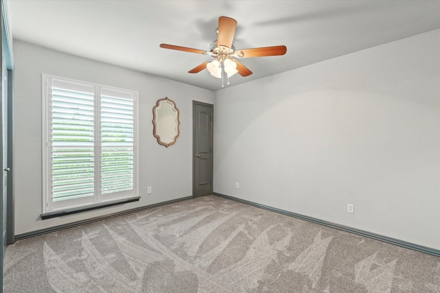 755 Richmond Ln, Keller, TX 76248 - spare room featuring a ceiling fan, carpet flooring, and baseboards