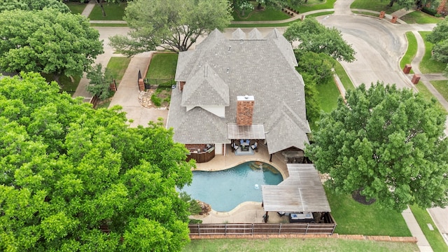 755 Richmond Ln, Keller, TX 76248 - view from above of property featuring a pool area