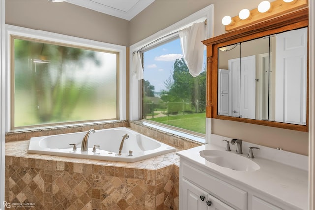 135 Oak Leaf Trl, Benton, LA 71006 - full bathroom with a garden tub and vanity