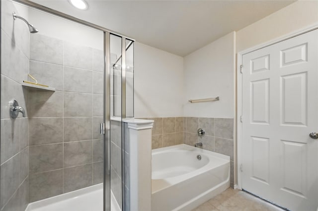 1611 Timpson Dr, Forney, TX 75126 - full bath with a stall shower, a bath, and tile patterned floors