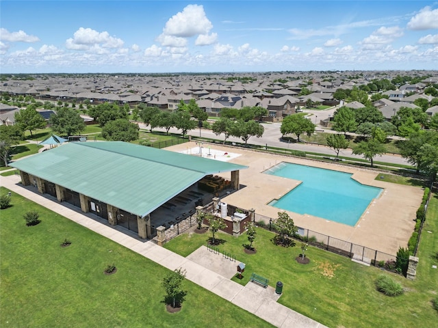 1611 Timpson Dr, Forney, TX 75126 - aerial perspective of suburban area with a pool