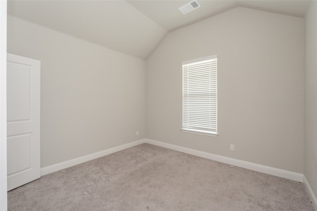 2614 Dakota Cir, Corinth, TX 76210 - additional living space featuring vaulted ceiling, carpet floors, and baseboards