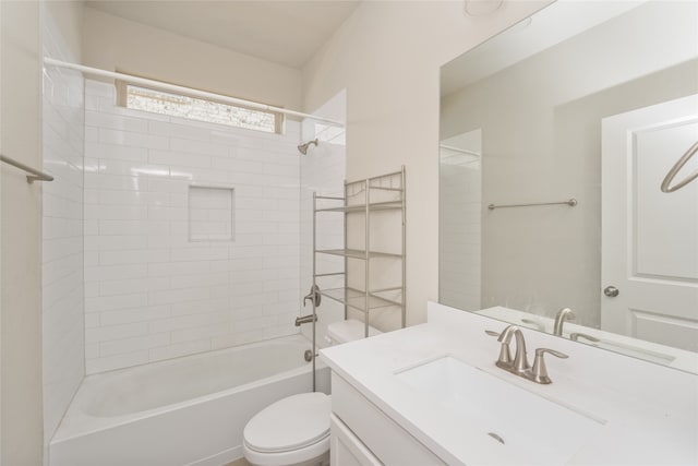 2614 Dakota Cir, Corinth, TX 76210 - full bathroom with toilet, vanity, and shower / washtub combination