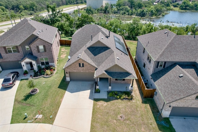 2614 Dakota Cir, Corinth, TX 76210 - aerial view of property and surrounding area with a large body of water