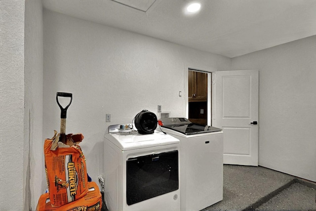 6912 Griggs St, Forest Hill, TX 76140 - laundry room with cabinet space and separate washer and dryer