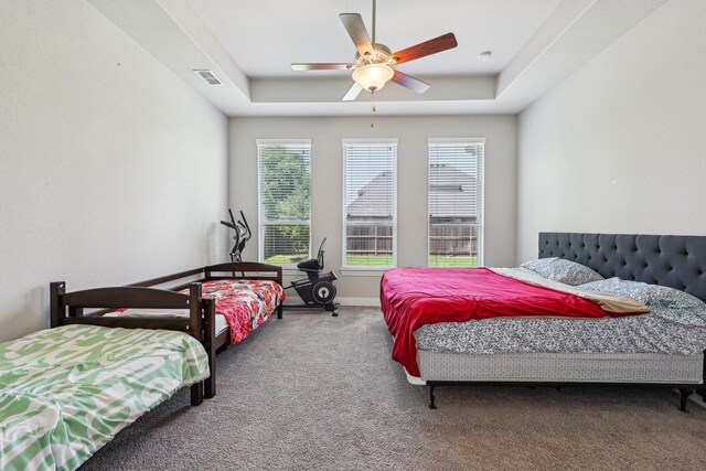 13736 Kevin Dr, Frisco, TX 75035 - carpeted bedroom featuring baseboards and ceiling fan