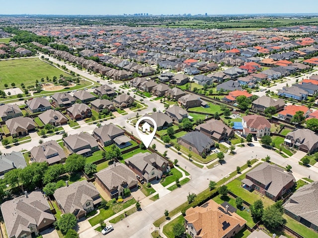 13736 Kevin Dr, Frisco, TX 75035 - aerial view of property and surrounding area featuring nearby suburban area