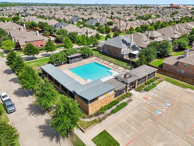 13736 Kevin Dr, Frisco, TX 75035 - aerial perspective of suburban area featuring a pool
