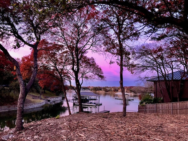 4208 Shore Front Dr, Fort Worth, TX 76135 - dock featuring a water view and fence