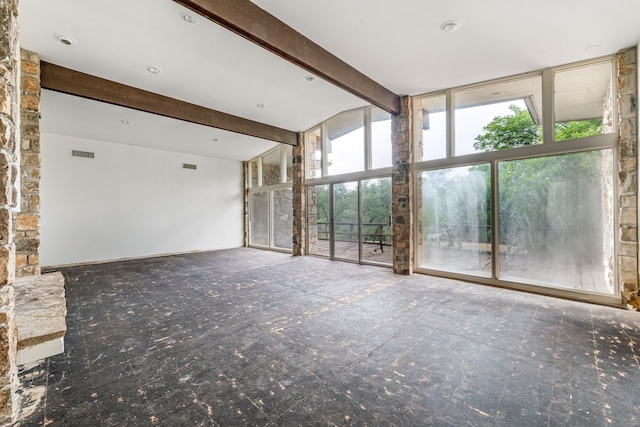 4208 Shore Front Dr, Fort Worth, TX 76135 - spare room with a wall of windows