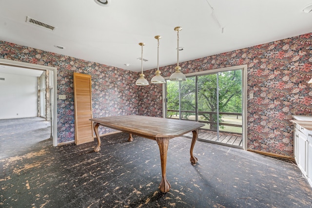 4208 Shore Front Dr, Fort Worth, TX 76135 - unfurnished dining area featuring wallpapered walls and baseboards