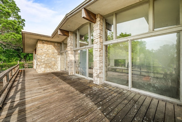 4208 Shore Front Dr, Fort Worth, TX 76135 - view of wooden terrace