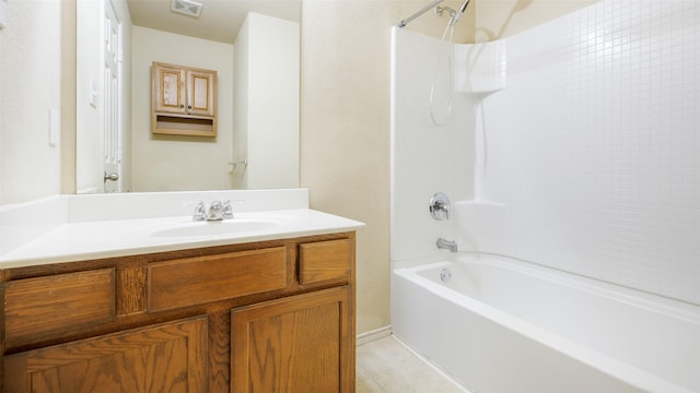 1508 Mockingbird Dr, Aubrey, TX 76227 - full bathroom with shower / bath combination, vanity, and tile patterned flooring