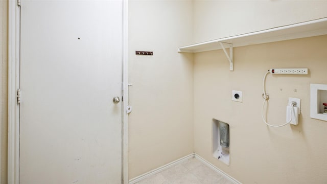 1508 Mockingbird Dr, Aubrey, TX 76227 - washroom with hookup for an electric dryer, gas dryer hookup, hookup for a washing machine, and baseboards