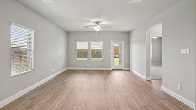 516 Willet Dr, Mckinney, TX 75069 - empty room with ceiling fan and light wood-style flooring