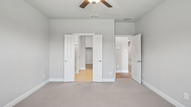 516 Willet Dr, Mckinney, TX 75069 - unfurnished bedroom with carpet floors, a spacious closet, a ceiling fan, and a closet