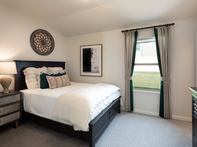 502 Stagg St, Mckinney, TX 75069 - bedroom with light carpet, baseboards, and vaulted ceiling