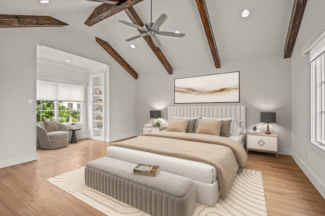 2210 Barcelona Ct, Westlake, TX 76262 - bedroom featuring recessed lighting, baseboards, wood finished floors, and ceiling fan