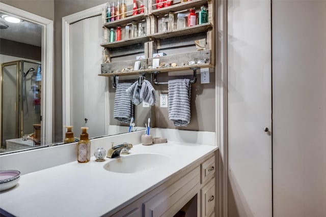 425 Headlee St, Denton, TX 76201 - full bathroom featuring vanity and a shower stall