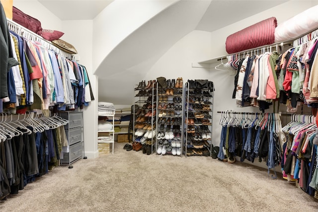 215 Dominion Dr, Wylie, TX 75098 - walk in closet with carpet flooring and vaulted ceiling