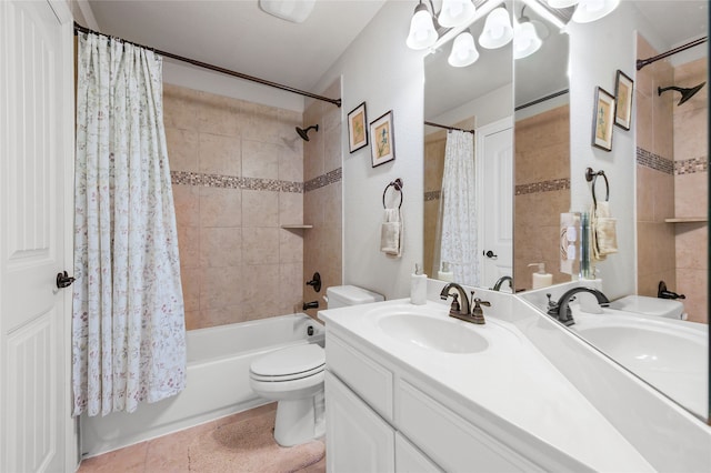 215 Dominion Dr, Wylie, TX 75098 - bathroom with vanity, shower / tub combo, and toilet