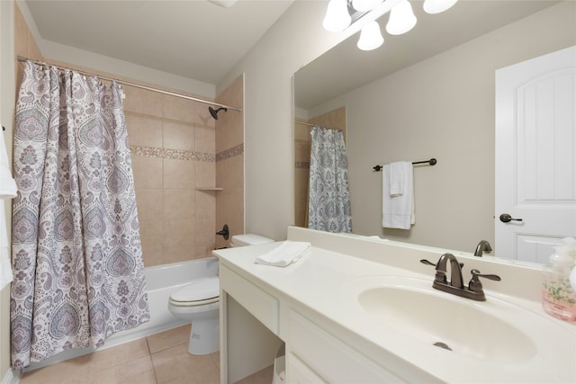 215 Dominion Dr, Wylie, TX 75098 - full bath featuring vanity, toilet, tile patterned flooring, and shower / bath combination with curtain