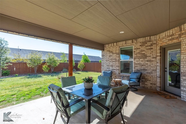 6709 Tradition Dr, Abilene, TX 79606 - view of patio featuring outdoor dining space