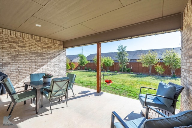 6709 Tradition Dr, Abilene, TX 79606 - view of patio featuring outdoor dining space