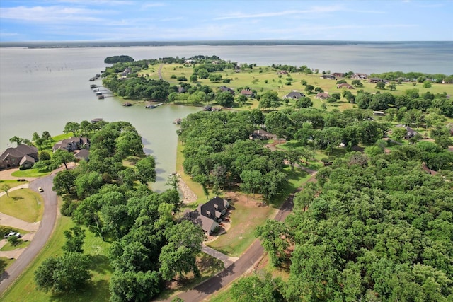 422 Sundance, Corsicana, TX 75109 - aerial view of property and surrounding area with a large body of water