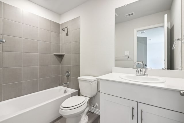 418 Stagg St, Mckinney, TX 75069 - full bath with toilet, vanity, shower / washtub combination, and baseboards