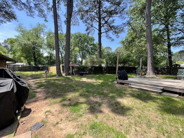 4054 Lakeshore Dr, Lone Star, TX 75668 - view of yard featuring a deck