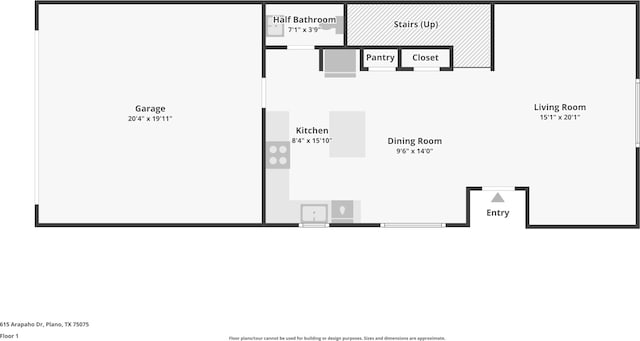 615 Arapaho Dr, Plano, TX 75075 - home floor plan
