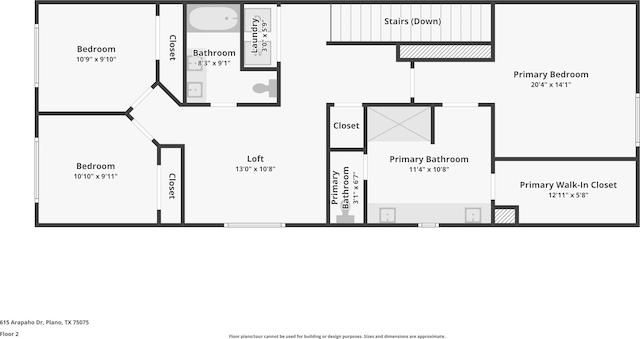 615 Arapaho Dr, Plano, TX 75075 - property floor plan