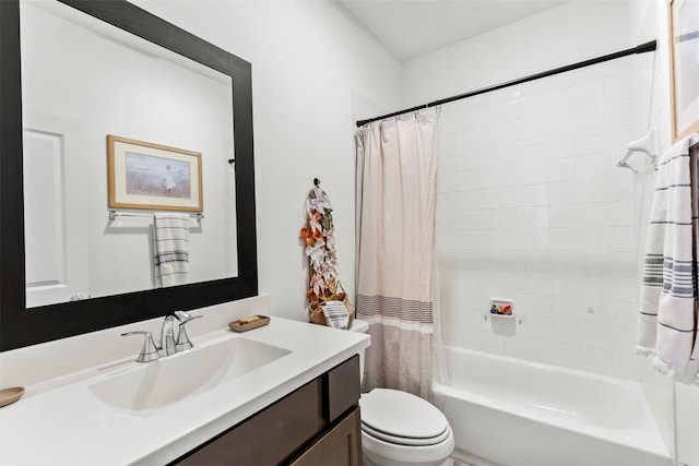 3942 Oak Crk, Denison, TX 75020 - bathroom featuring toilet, vanity, and shower / tub combo