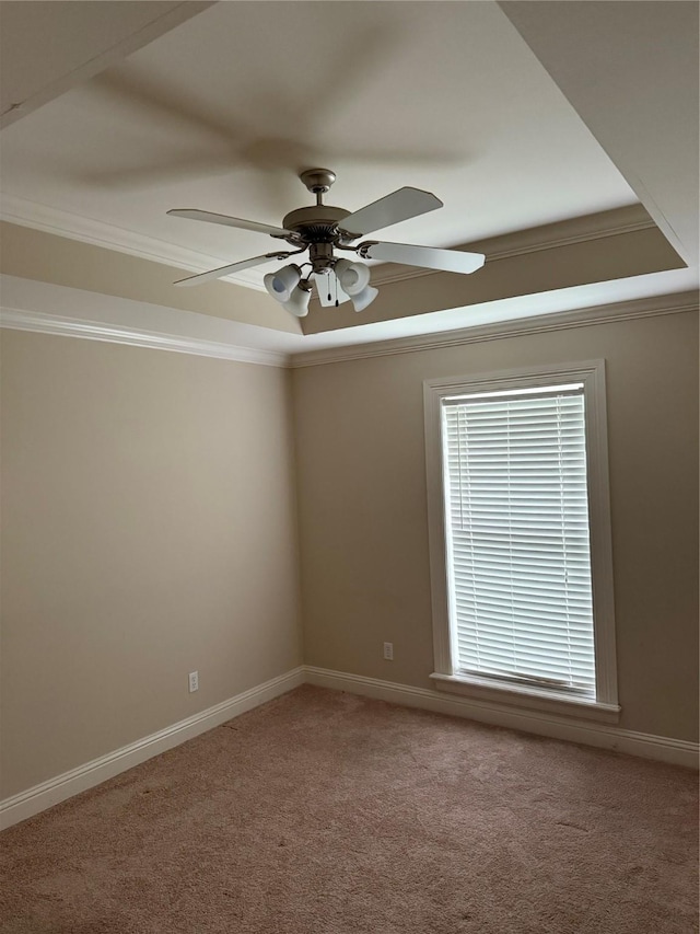 5714 Ferrell Dr, Shreveport, LA 71129 - carpeted spare room featuring crown molding, ceiling fan, plenty of natural light, and baseboards