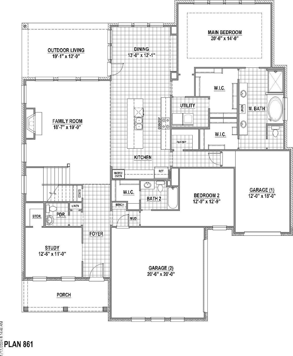 1703 M3 Ranch Rd, Mansfield, TX 76063 - floor plan / room layout