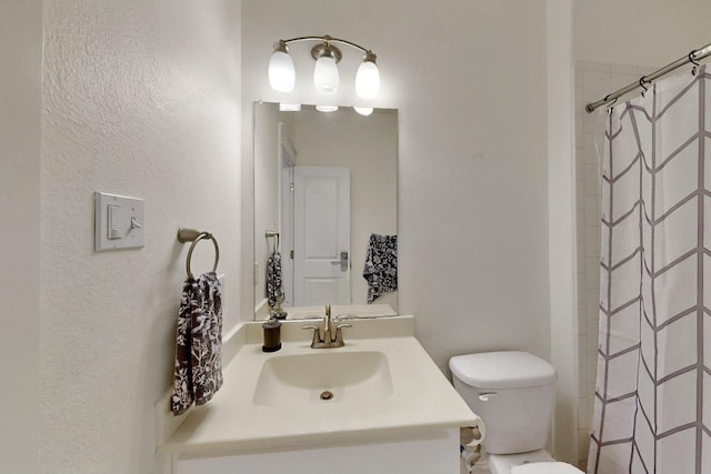 3716 Alder Dr, Mckinney, TX 75071 - full bath with toilet, a shower with curtain, and vanity