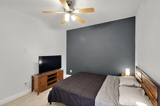 3716 Alder Dr, Mckinney, TX 75071 - bedroom with light carpet, ceiling fan, and baseboards