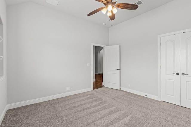2139 Devonblue Dr, Forney, TX 75126 - unfurnished bedroom with carpet, baseboards, lofted ceiling, and a closet