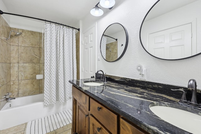 8820 Hunters Glen Trl, Fort Worth, TX 76120 - full bathroom with shower / tub combo and double vanity