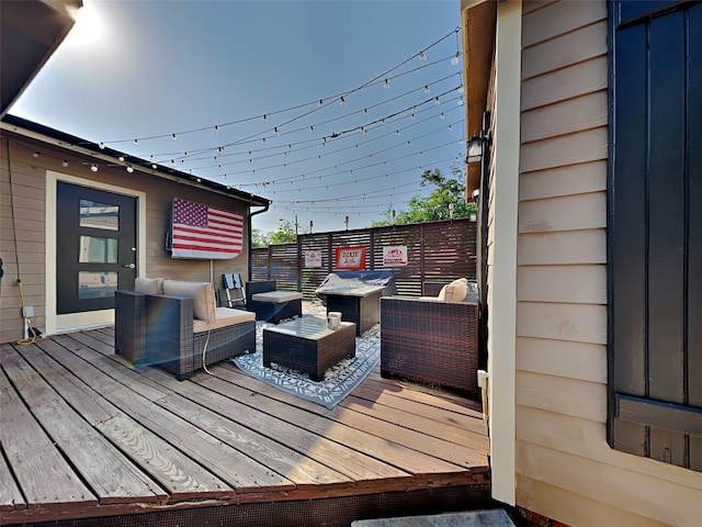 3127 Pastor St, Dallas, TX 75212 - wooden terrace featuring outdoor lounge area