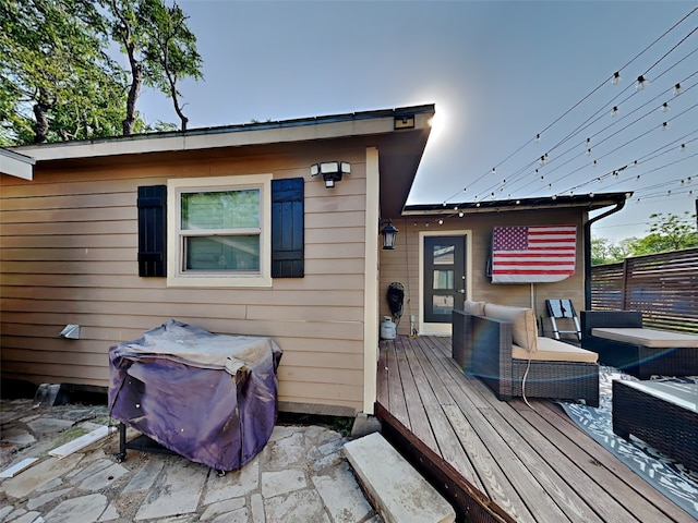 3127 Pastor St, Dallas, TX 75212 - wooden terrace featuring an outdoor living space