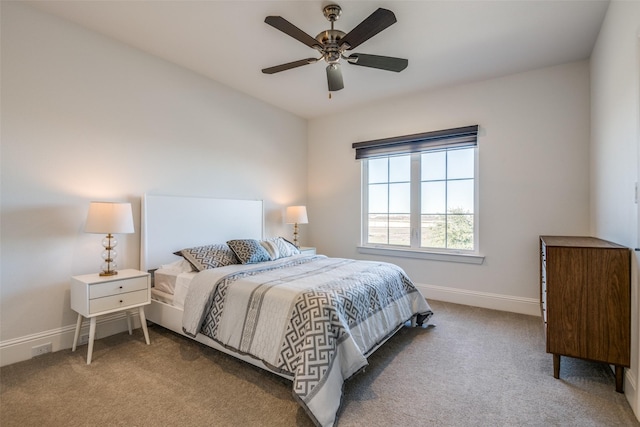 6009 Westchester Ln, Frisco, TX 75034 - bedroom with carpet floors, baseboards, and ceiling fan
