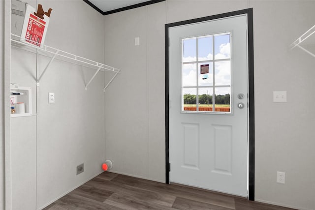 1203 Old Ida Rd, Sherman, TX 75090 - washroom with healthy amount of natural light, hookup for an electric dryer, and wood finished floors