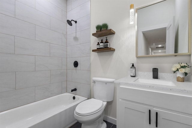1832 Arch St, Fort Worth, TX 76105 - full bath with toilet, shower / tub combination, and vanity