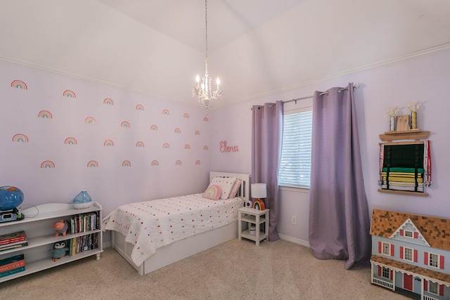415 Saddle Tree Trl, Coppell, TX 75019 - carpeted bedroom featuring a chandelier and baseboards