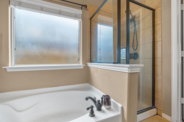 632 Shotwell St, Crowley, TX 76036 - full bath featuring plenty of natural light, a shower stall, and a bath